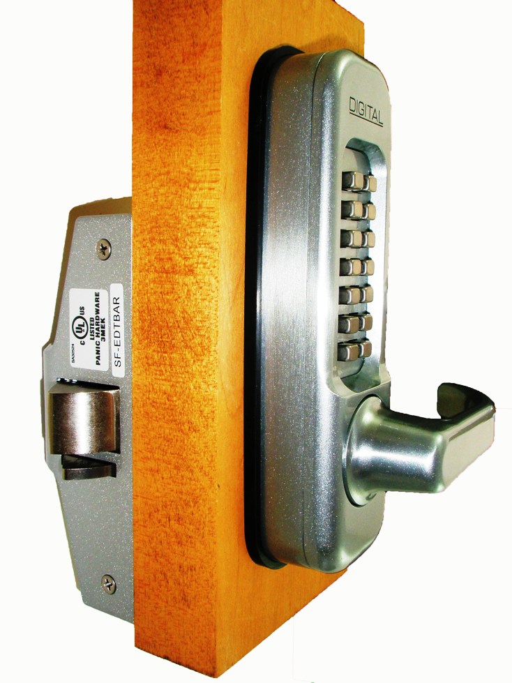 Lockey 115-P MG Keyless Mechanical Digital Panic Bar Exit Door Lock